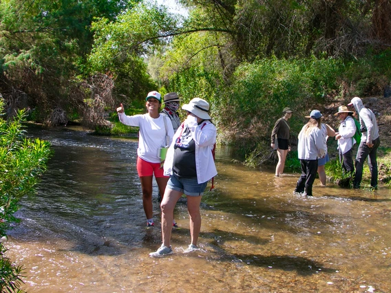 A group of BIORETS participants working on the Santa Cruz River.