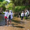 A group of BIORETS participants working on the Santa Cruz River.
