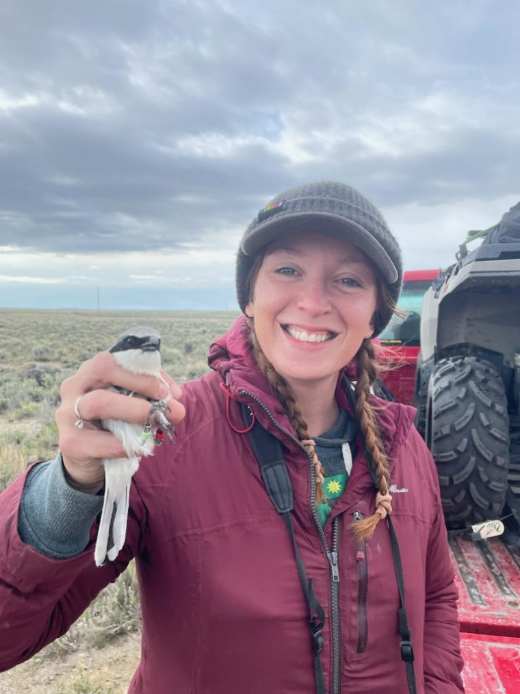 Dr. Duchardt studying birds